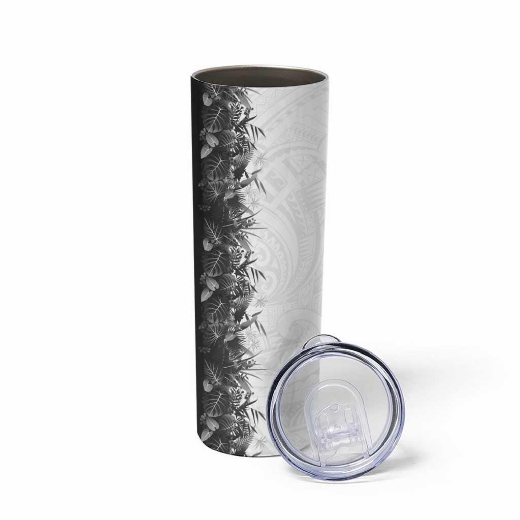 Hawaii Tropical Plant Monochrome Skinny Tumbler Vibrant Polynesian Pattern LT01 - Polynesian Pride