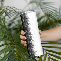 Hawaii Tropical Plant Monochrome Skinny Tumbler Vibrant Polynesian Pattern LT01 - Polynesian Pride