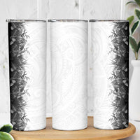 Hawaii Tropical Plant Monochrome Skinny Tumbler Vibrant Polynesian Pattern LT01 - Polynesian Pride