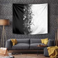 Hawaii Tropical Plant Monochrome Tapestry Vibrant Polynesian Pattern