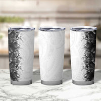 Hawaii Tropical Plant Monochrome Tumbler Cup Vibrant Polynesian Pattern