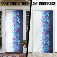 Hawaii Tropical Plant UliUli Door Cover Vibrant Polynesian Pattern