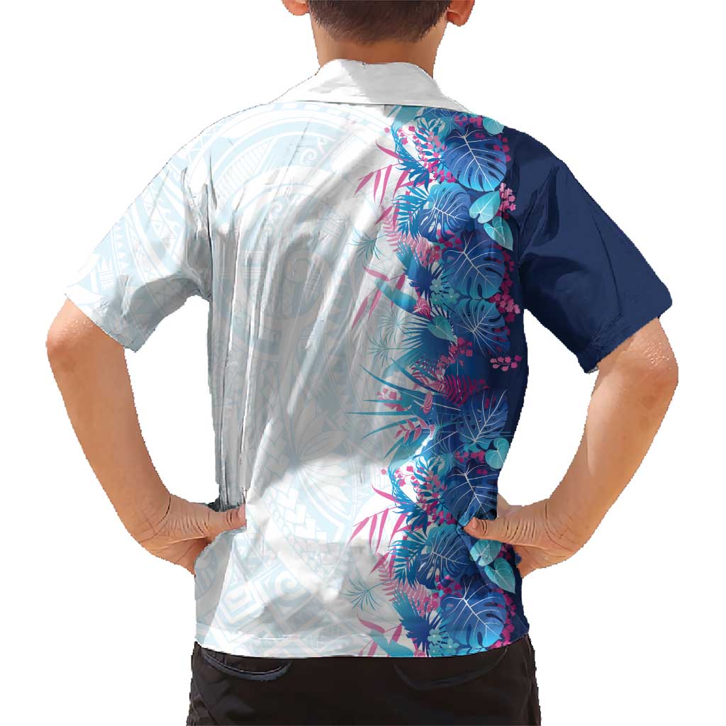Hawaii Tropical Plant UliUli Family Matching Off Shoulder Short Dress and Hawaiian Shirt Vibrant Polynesian Pattern