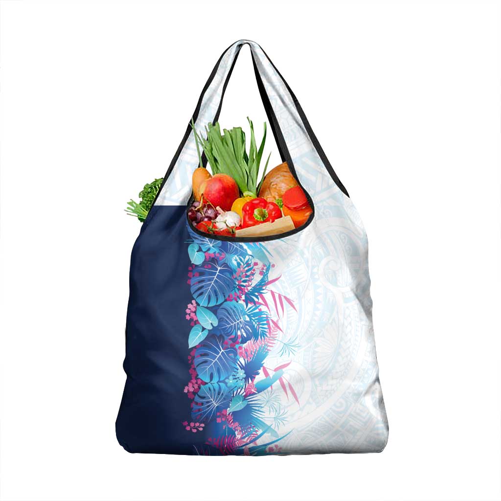 Hawaii Tropical Plant UliUli Grocery Bag Vibrant Polynesian Pattern