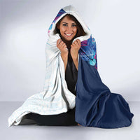 Hawaii Tropical Plant UliUli Hooded Blanket Vibrant Polynesian Pattern