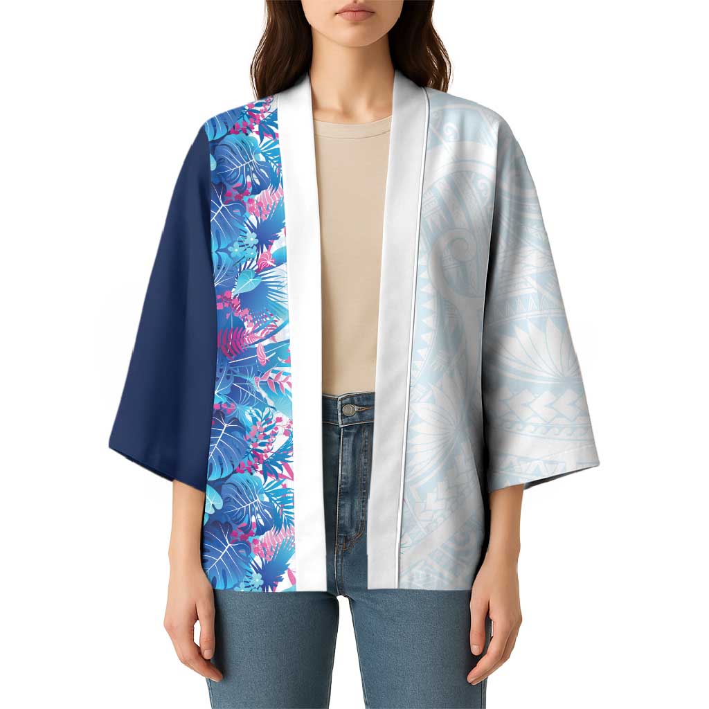 Hawaii Tropical Plant UliUli Kimono Vibrant Polynesian Pattern