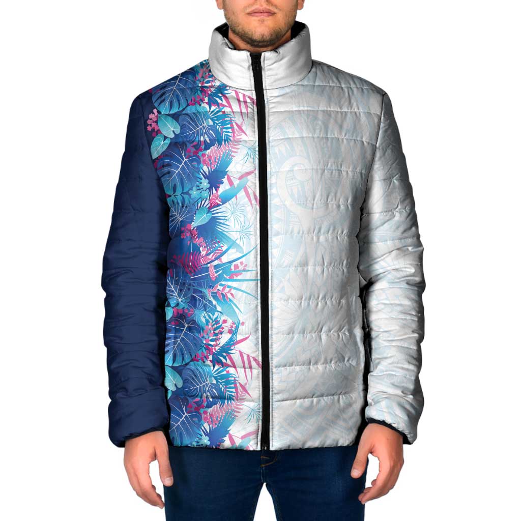 Hawaii Tropical Plant UliUli Padded Jacket Vibrant Polynesian Pattern