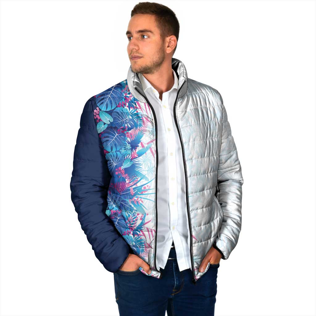 Hawaii Tropical Plant UliUli Padded Jacket Vibrant Polynesian Pattern
