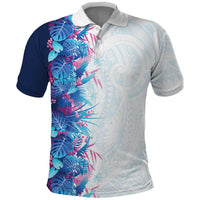 Hawaii Tropical Plant UliUli Polo Shirt Vibrant Polynesian Pattern