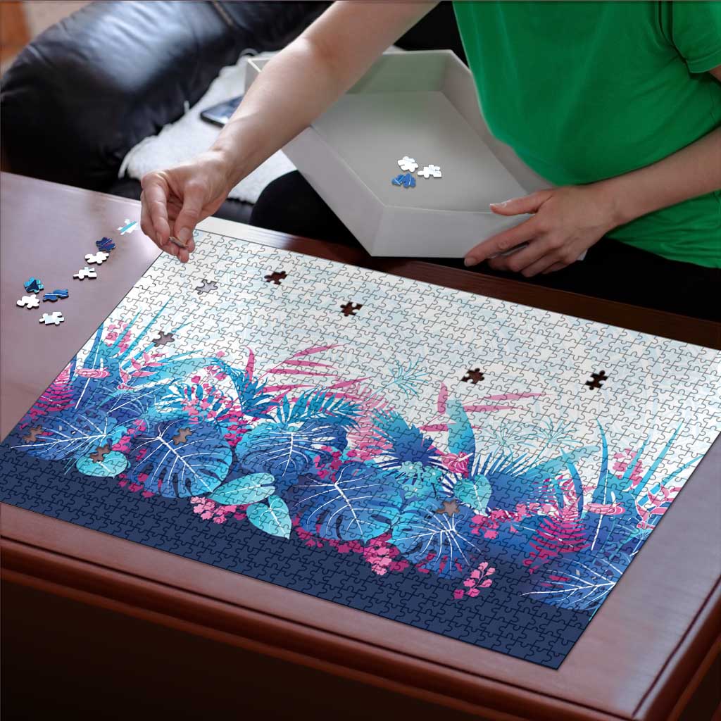 Hawaii Tropical Plant UliUli Puzzle Vibrant Polynesian Pattern