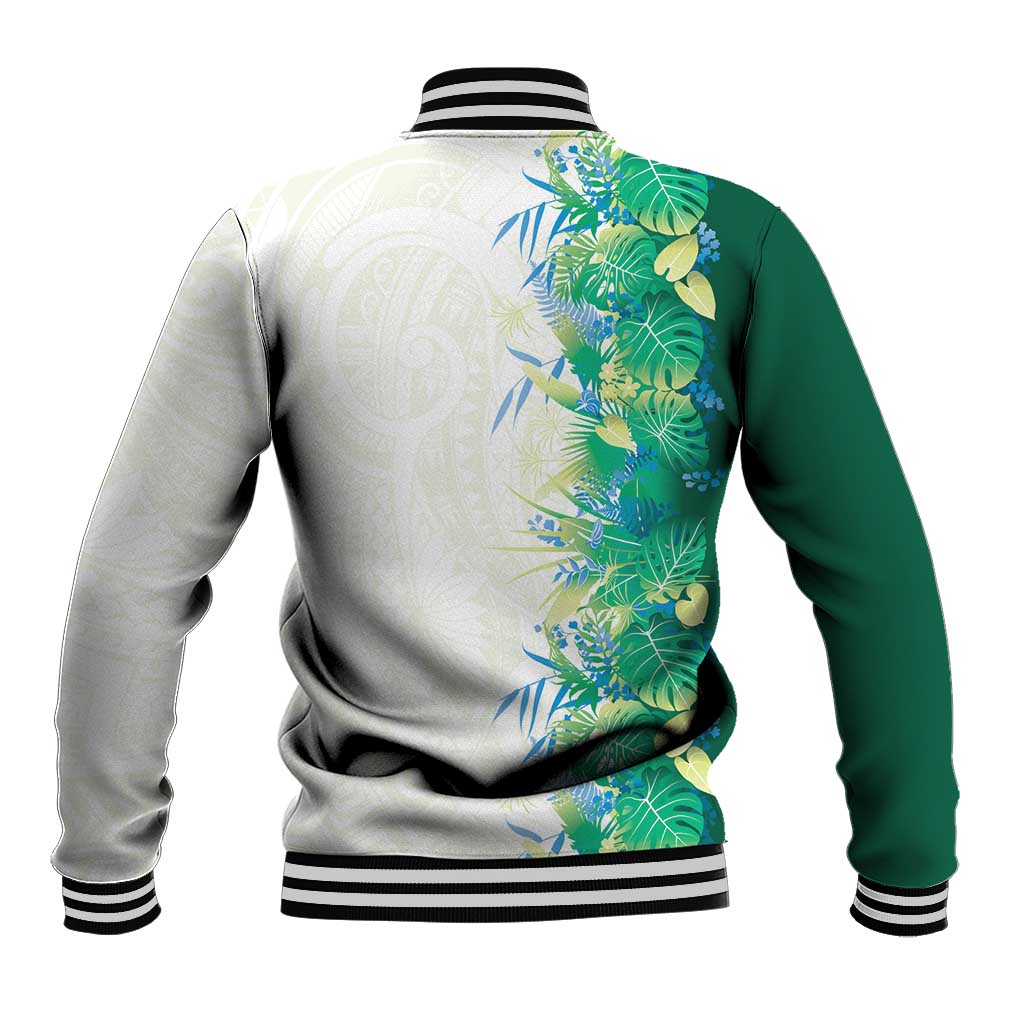 Hawaii Tropical Plant Omaomao Baseball Jacket Vibrant Polynesian Pattern