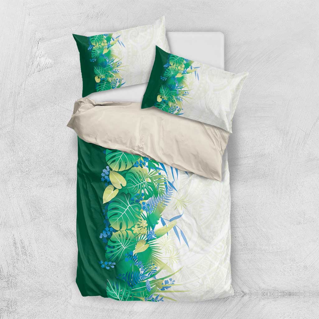 Hawaii Tropical Plant Omaomao Bedding Set Vibrant Polynesian Pattern