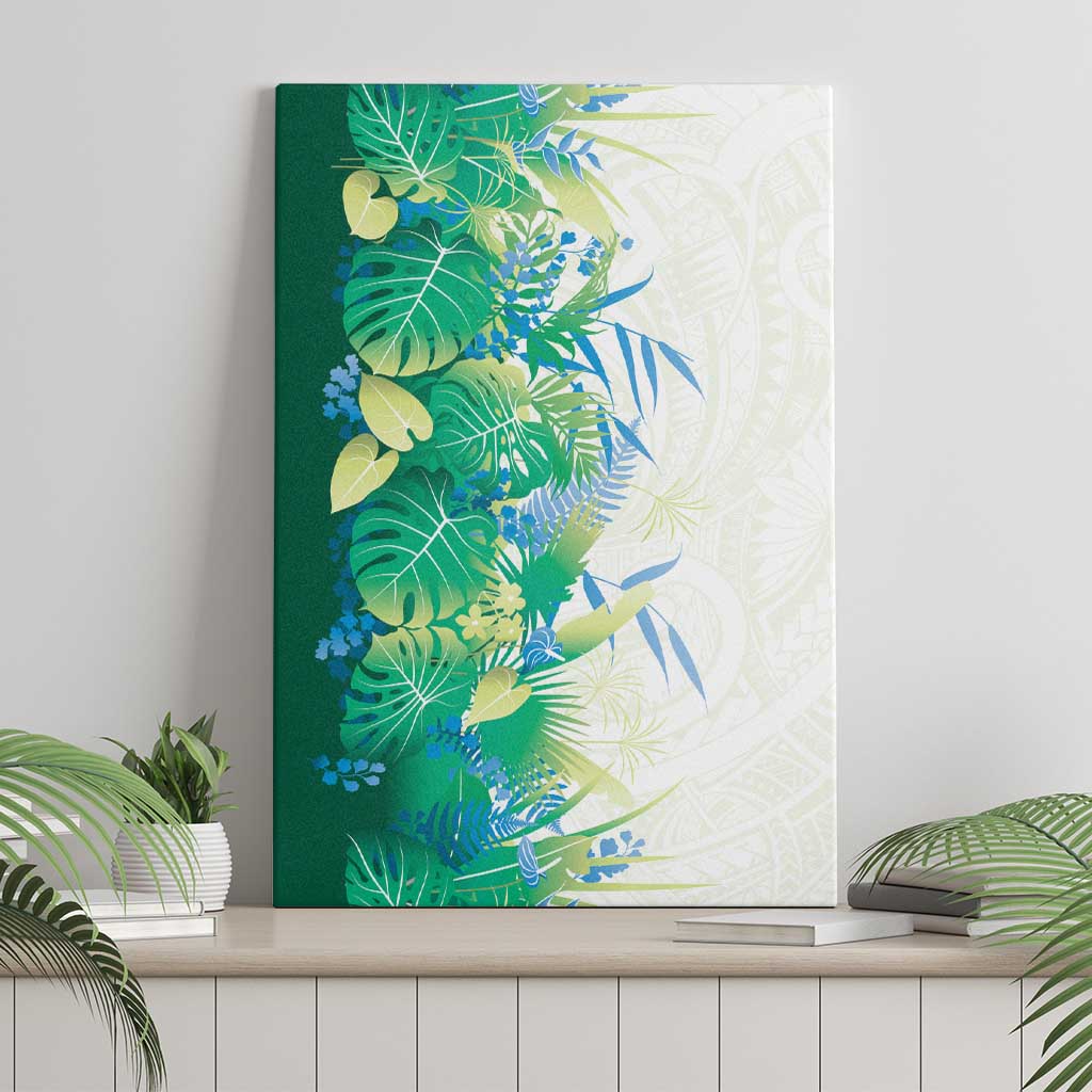 Hawaii Tropical Plant Omaomao Canvas Wall Art Vibrant Polynesian Pattern