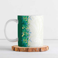 Hawaii Tropical Plant Omaomao Ceramic Mug Vibrant Polynesian Pattern
