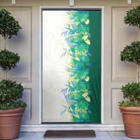 Hawaii Tropical Plant Omaomao Door Cover Vibrant Polynesian Pattern