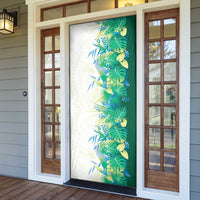 Hawaii Tropical Plant Omaomao Door Cover Vibrant Polynesian Pattern