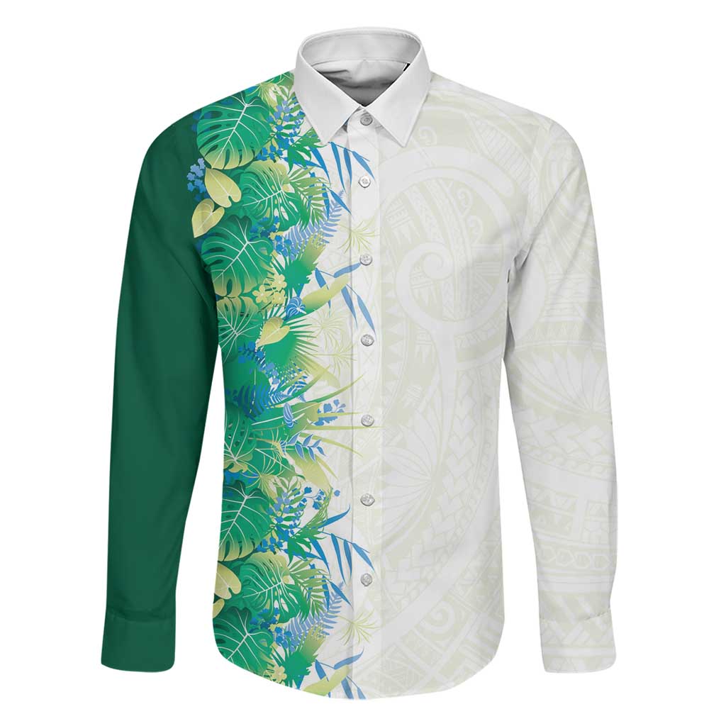 Hawaii Tropical Plant Omaomao Family Matching Short Sleeve Bodycon Dress and Hawaiian Shirt Vibrant Polynesian Pattern