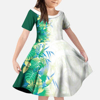 Hawaii Tropical Plant Omaomao Family Matching Tank Maxi Dress and Hawaiian Shirt Vibrant Polynesian Pattern