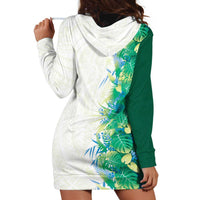 Hawaii Tropical Plant Omaomao Hoodie Dress Vibrant Polynesian Pattern