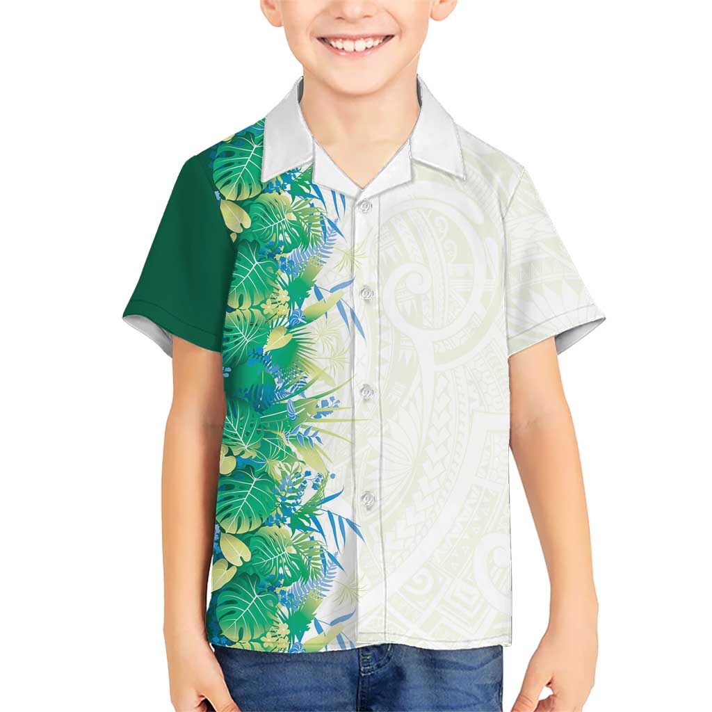 Hawaii Tropical Plant Omaomao Kid Hawaiian Shirt Vibrant Polynesian Pattern