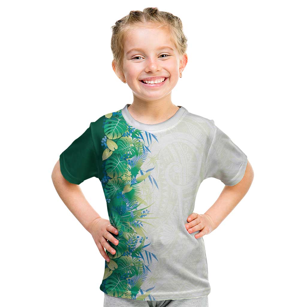 Hawaii Tropical Plant Omaomao Kid T Shirt Vibrant Polynesian Pattern