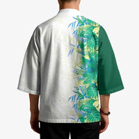 Hawaii Tropical Plant Omaomao Kimono Vibrant Polynesian Pattern