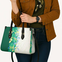 Hawaii Tropical Plant Omaomao Leather Bag Vibrant Polynesian Pattern