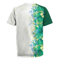 Hawaii Tropical Plant Omaomao Rugby Jersey Vibrant Polynesian Pattern