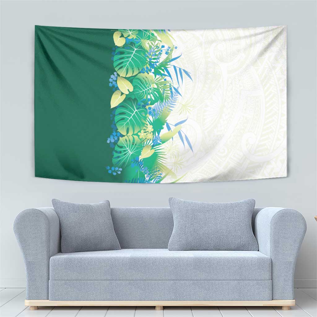 Hawaii Tropical Plant Omaomao Tapestry Vibrant Polynesian Pattern