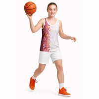Hawaii Tropical Plant Akala Basketball Jersey Vibrant Polynesian Pattern