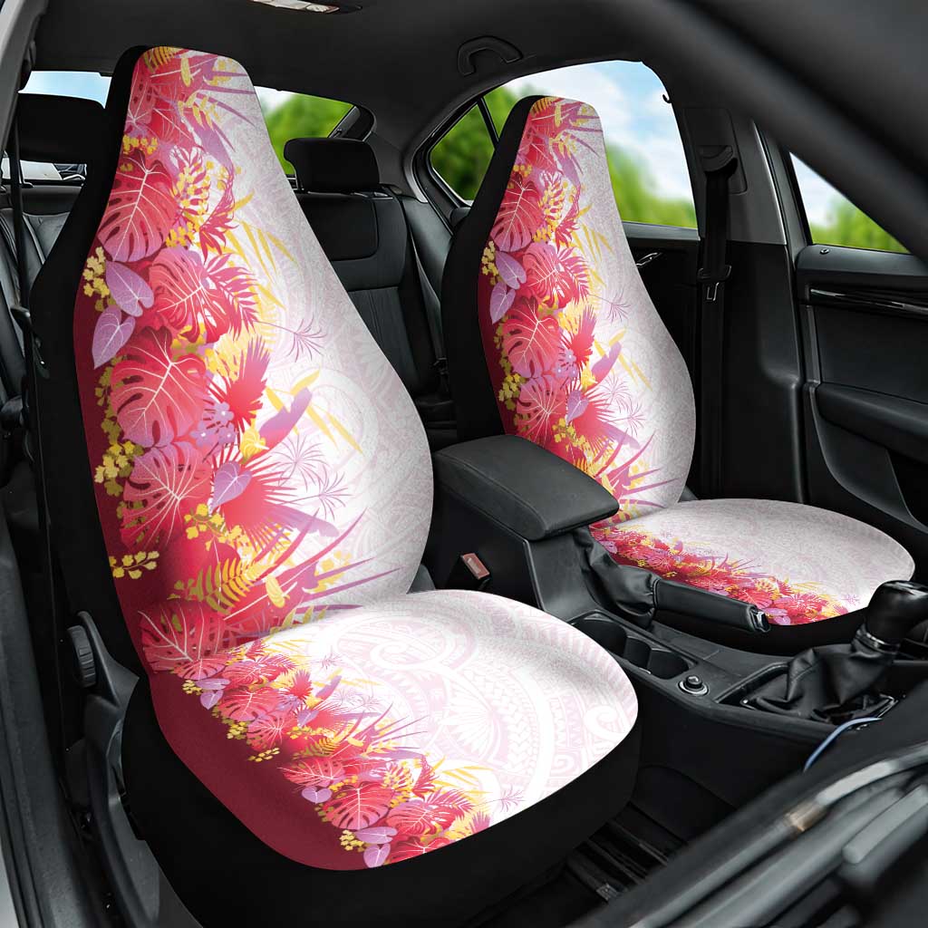 Hawaii Tropical Plant Akala Car Seat Cover Vibrant Polynesian Pattern