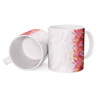 Hawaii Tropical Plant Akala Ceramic Mug Vibrant Polynesian Pattern