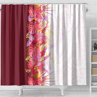 Hawaii Tropical Plant Akala Shower Curtain Vibrant Polynesian Pattern