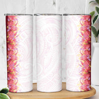 Hawaii Tropical Plant Akala Skinny Tumbler Vibrant Polynesian Pattern