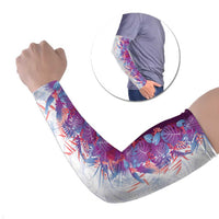 Hawaii Tropical Plant Poni Arm Sleeves Vibrant Polynesian Pattern