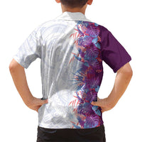 Hawaii Tropical Plant Poni Family Matching Puletasi and Hawaiian Shirt Vibrant Polynesian Pattern LT01 - Polynesian Pride