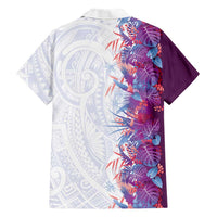 Hawaii Tropical Plant Poni Family Matching Puletasi and Hawaiian Shirt Vibrant Polynesian Pattern LT01 - Polynesian Pride