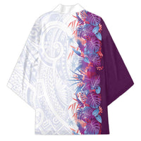 Hawaii Tropical Plant Poni Kimono Vibrant Polynesian Pattern