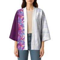Hawaii Tropical Plant Poni Kimono Vibrant Polynesian Pattern