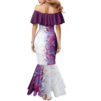 Hawaii Tropical Plant Poni Mermaid Dress Vibrant Polynesian Pattern