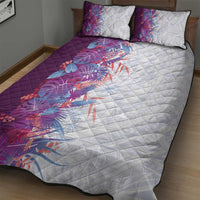 Hawaii Tropical Plant Poni Quilt Bed Set Vibrant Polynesian Pattern