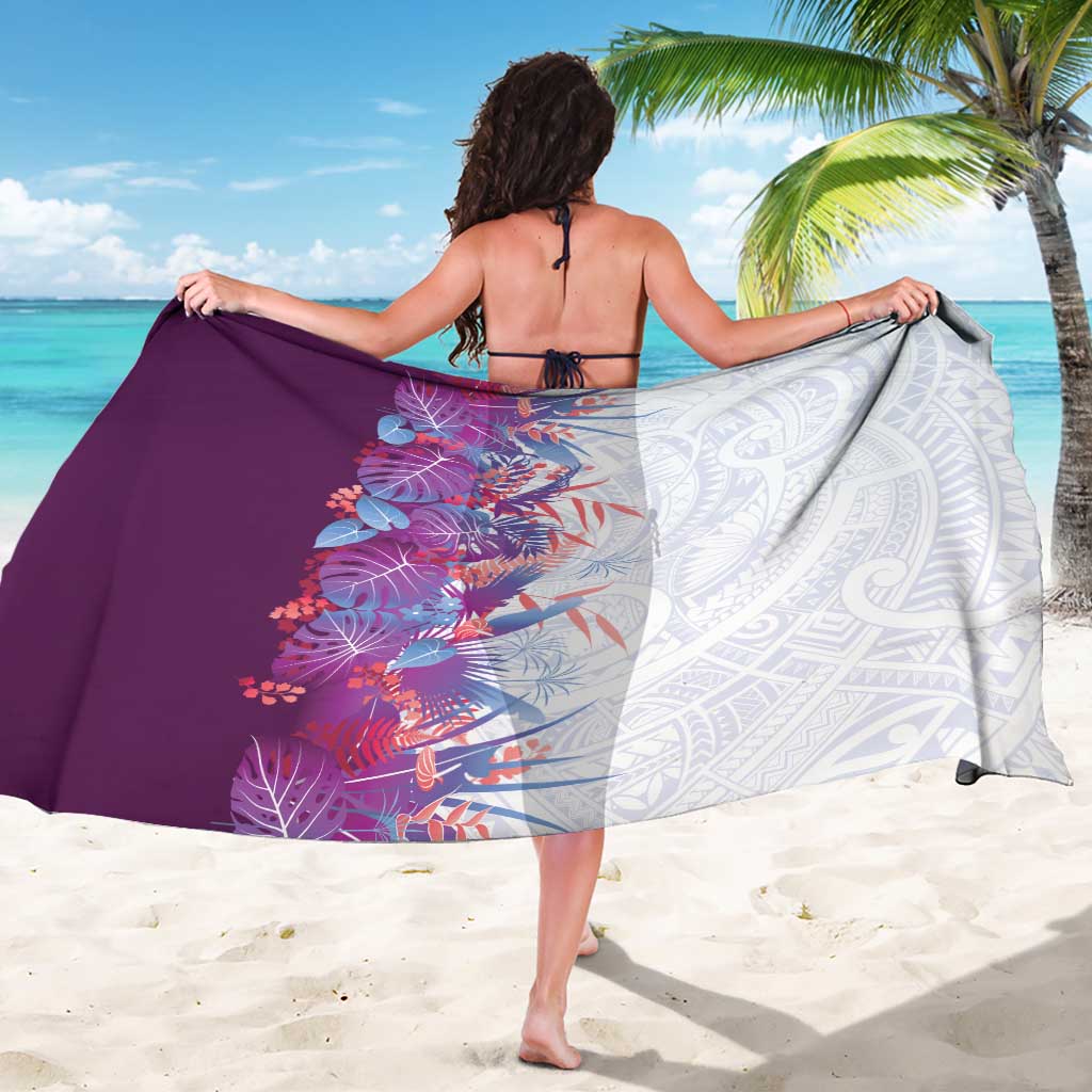 Hawaii Tropical Plant Poni Sarong Vibrant Polynesian Pattern