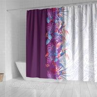 Hawaii Tropical Plant Poni Shower Curtain Vibrant Polynesian Pattern