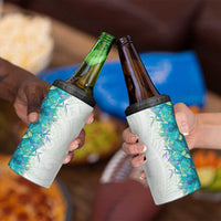 Hawaii Tropical Plant Teal 4 in 1 Can Cooler Tumbler Vibrant Polynesian Pattern LT01 - Polynesian Pride