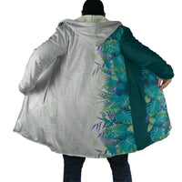 Hawaii Tropical Plant Teal Cloak Vibrant Polynesian Pattern