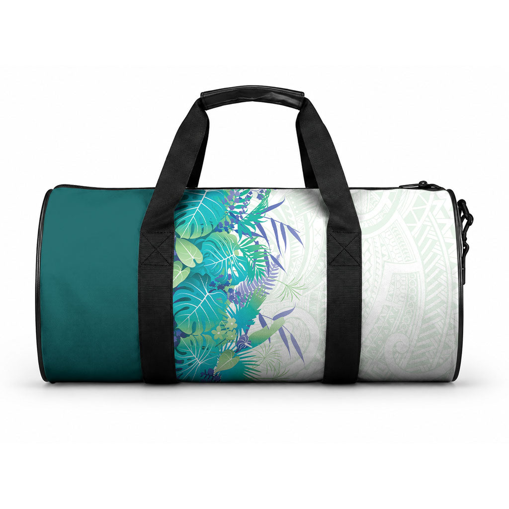 Hawaii Tropical Plant Teal Duffle Bag Vibrant Polynesian Pattern LT01 One size Teal - Polynesian Pride