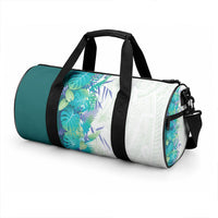 Hawaii Tropical Plant Teal Duffle Bag Vibrant Polynesian Pattern LT01 - Polynesian Pride