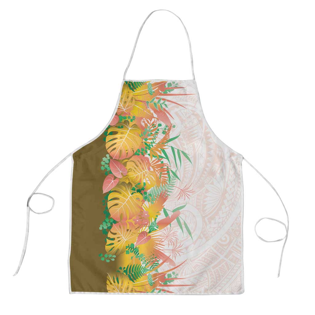 Hawaii Tropical Plant Lenalena Apron Vibrant Polynesian Pattern