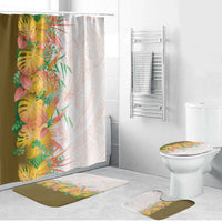 Hawaii Tropical Plant Lenalena Bathroom Set Vibrant Polynesian Pattern