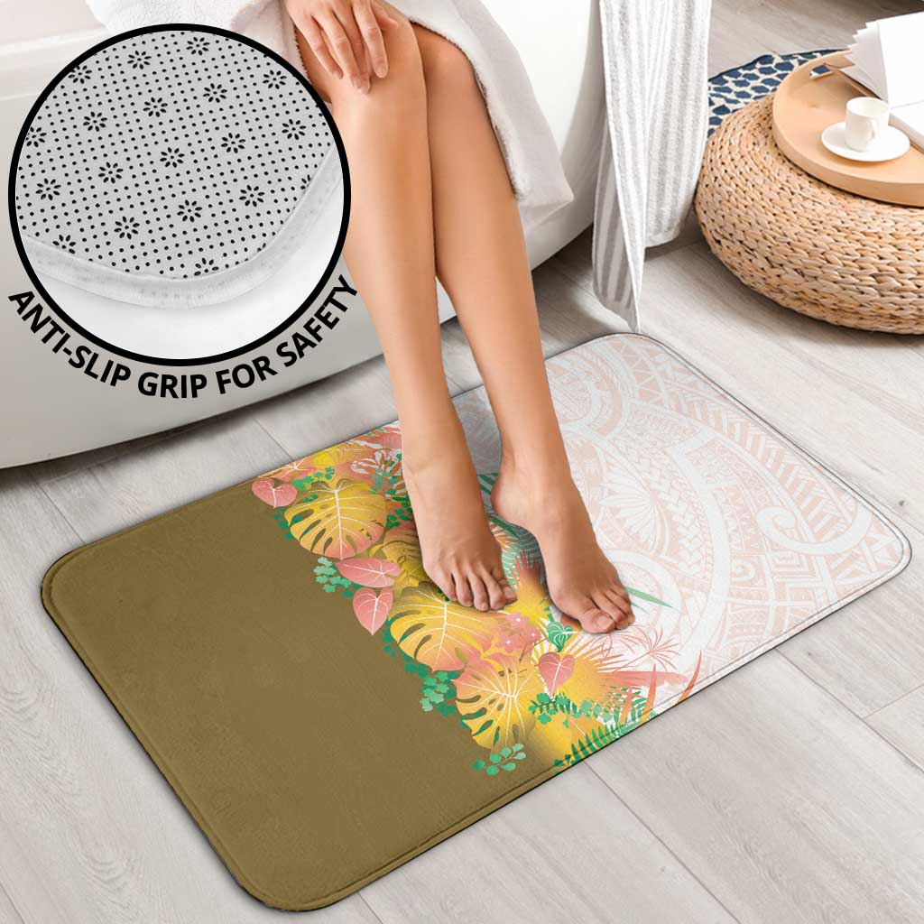 Hawaii Tropical Plant Lenalena Bathroom Set Vibrant Polynesian Pattern